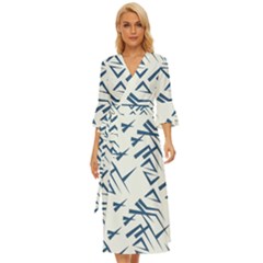 Abstract Pattern Geometric Backgrounds   Midsummer Wrap Dress by Eskimos