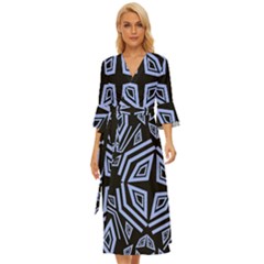 Abstract Pattern Geometric Backgrounds   Midsummer Wrap Dress by Eskimos