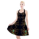 Floral folk damask pattern  Halter Party Swing Dress  View1