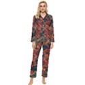 Fractal Womens  Long Sleeve Velvet Pocket Pajamas Set View1