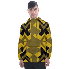 Abstract Pattern Geometric Backgrounds   Men s Front Pocket Pullover Windbreaker by Eskimos