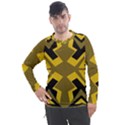 Abstract pattern geometric backgrounds   Men s Pique Long Sleeve Tee View1