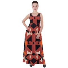 Abstract Pattern Geometric Backgrounds   Empire Waist Velour Maxi Dress by Eskimos