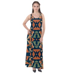 Abstract Pattern Geometric Backgrounds   Sleeveless Velour Maxi Dress by Eskimos