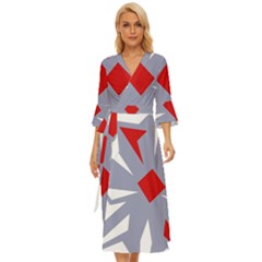 Abstract Pattern Geometric Backgrounds   Midsummer Wrap Dress by Eskimos