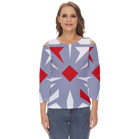 Abstract Pattern Geometric Backgrounds   Cut Out Wide Sleeve Top by Eskimos