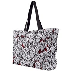 Demonic Skulls Pattern, Spooky Horror, Halloween Theme Simple Shoulder Bag by Casemiro