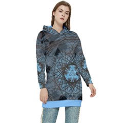 Thru The Looking Glass Women s Long Oversized Pullover Hoodie by ramblevibes