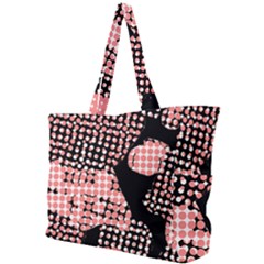 Abstrait Effet Formes Noir/rose Simple Shoulder Bag by kcreatif