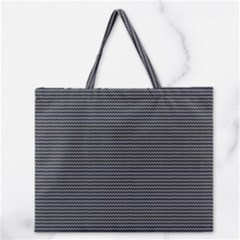 Chevron Colors Blanc/noir Zipper Large Tote Bag by kcreatif