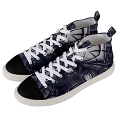 Charcoal Faker Men s Mid-top Canvas Sneakers by MRNStudios