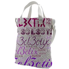 3cl3ctix Wordart Canvas Messenger Bag by 3cl3ctix