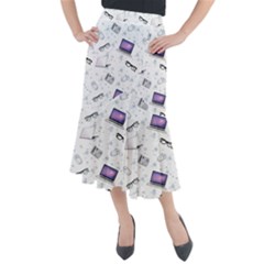 Computer Work Midi Mermaid Skirt by SychEva