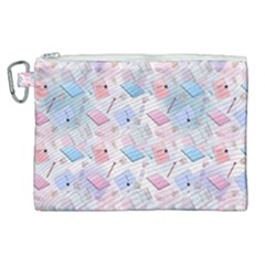 Notepads Pens And Pencils Canvas Cosmetic Bag (xl) by SychEva