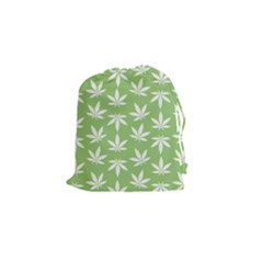 Weed Pattern Drawstring Pouch (small) by Valentinaart