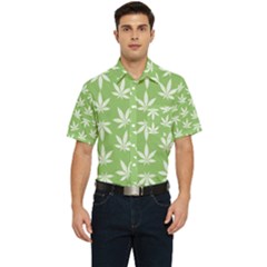 Weed Pattern Men s Short Sleeve Pocket Shirt  by Valentinaart