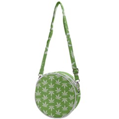 Weed Pattern Crossbody Circle Bag by Valentinaart