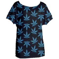 Weed Pattern Women s Oversized Tee by Valentinaart