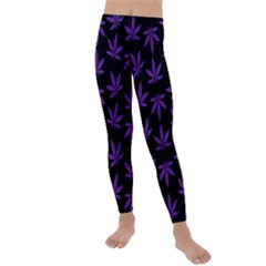 Weed Pattern Kids  Lightweight Velour Leggings by Valentinaart