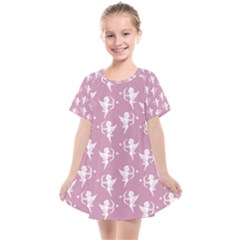 Cupid Pattern Kids  Smock Dress by Valentinaart