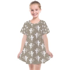 Cupid Pattern Kids  Smock Dress by Valentinaart