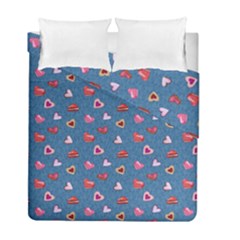 Sweet Hearts Duvet Cover Double Side (full/ Double Size) by SychEva