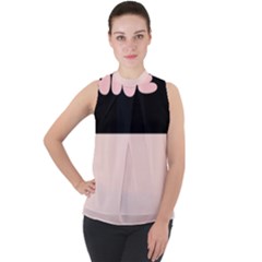 Janet1 Mock Neck Chiffon Sleeveless Top by Janetaudreywilson