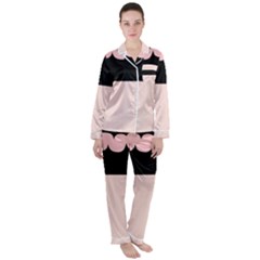 Janet1 Satin Long Sleeve Pajamas Set by Janetaudreywilson