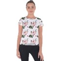 Love Spring Floral Short Sleeve Sports Top  View1