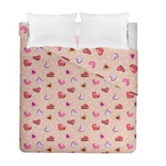 Sweet Heart Duvet Cover Double Side (full/ Double Size) by SychEva