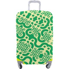 Liquid Art Pouring Abstract Seamless Pattern Lover Green Maze Luggage Cover (large) by artico