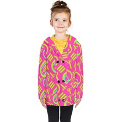 Abstract Pattern Geometric Backgrounds   Kids  Double Breasted Button Coat by Eskimos