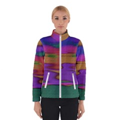 Puzzle Landscape In Beautiful Jigsaw Colors Women s Bomber Jacket by pepitasart