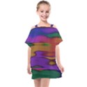 Puzzle Landscape In Beautiful Jigsaw Colors Kids  One Piece Chiffon Dress View1