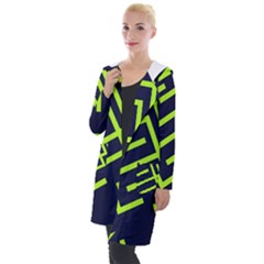 Abstract Pattern Geometric Backgrounds   Hooded Pocket Cardigan by Eskimos