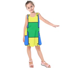 Abstract Pattern Geometric Backgrounds   Kids  Sleeveless Dress by Eskimos