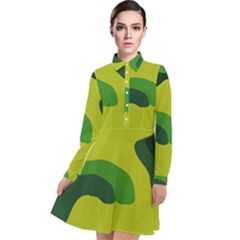 Abstract Pattern Geometric Backgrounds   Long Sleeve Chiffon Shirt Dress by Eskimos