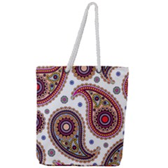 Paisley Pattern Full Print Rope Handle Tote (large) by befabulous