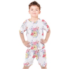 Flamingos Kids  Tee And Shorts Set by Sparkle