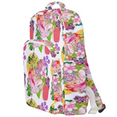 Flowers Pattern Double Compartment Backpack by Sparkle