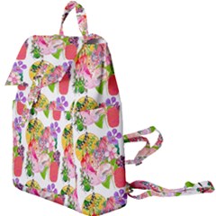 Flowers Pattern Buckle Everyday Backpack by Sparkle