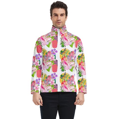 Flowers Pattern Men s Bomber Jacket by Sparkle