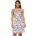 Flamingos V-Neck Pocket Summer Dress  View1