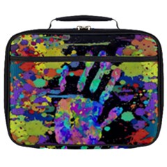 Crazy Multicolored Each Other Running Splashes Hand 1 Full Print Lunch Bag by EDDArt