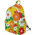 Flower Power Wallpaper Green Yellow Orange Red The Plain Backpack View1