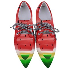 Painted Watermelon Pattern, Fruit Themed Apparel Pointed Oxford Shoes by Casemiro