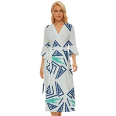 Abstract Pattern Geometric Backgrounds   Midsummer Wrap Dress by Eskimos