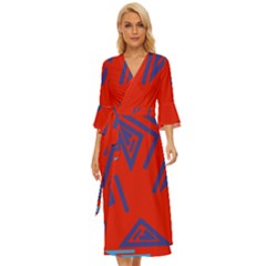 Abstract Pattern Geometric Backgrounds   Midsummer Wrap Dress by Eskimos