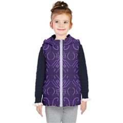 Abstract Pattern Geometric Backgrounds   Kids  Hooded Puffer Vest by Eskimos