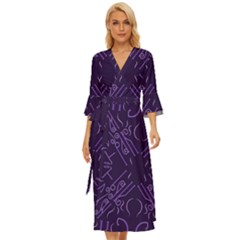 Abstract Pattern Geometric Backgrounds   Midsummer Wrap Dress by Eskimos